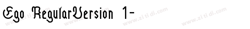Ego RegularVersion 1字体转换